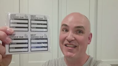THICK-DURABLE SMEAR-FREE? Deepionara Static Cling Oil Change Stickers for Windshield Review Unboxing