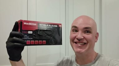 DURABLE HEAVY-DUTY? Medelim Disposable Nitrile Industrial Gloves Review Unboxing Demo Test