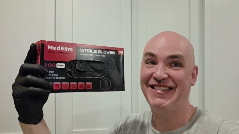 DURABLE HEAVY-DUTY? Medelim Disposable Nitrile Industrial Gloves Review Unboxing Demo Test