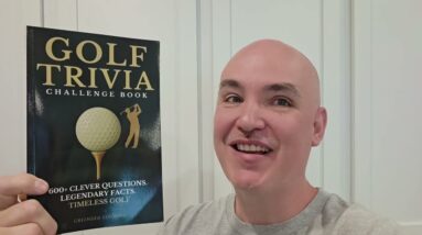 INTERACTIVE LEARNING? Golf Trivia Challenge Book Quiz Questions Facts Golfing Moment Review Unboxing