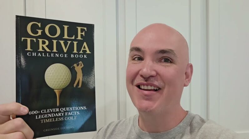 INTERACTIVE LEARNING? Golf Trivia Challenge Book Quiz Questions Facts Golfing Moment Review Unboxing