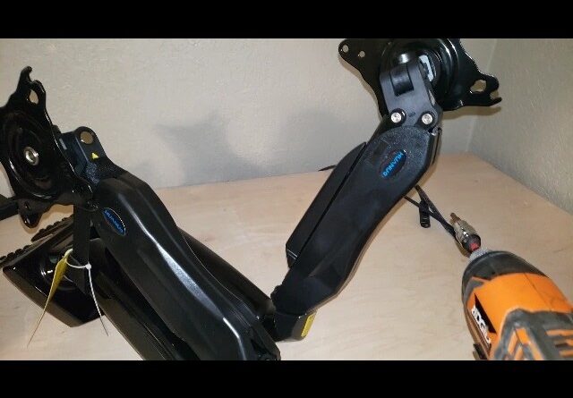 SWIVEL & Tilt - Cut Install in Half - HUANUO Dual Monitor Review Unboxing HUANUO Demo Test