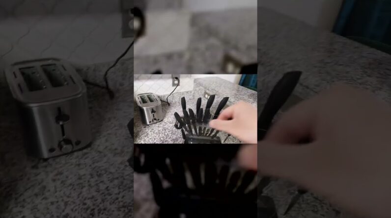 CHEESE & PIZZA?  Black Kitchen Knife Set Review Review Unboxing YOSFO Demo Test