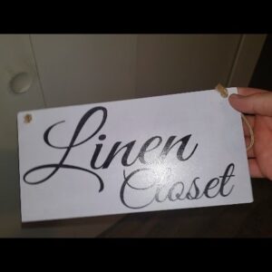 LABELED - Review of  Linen Closet wood and twine sign Review Unboxing Meijiafei Demo Test
