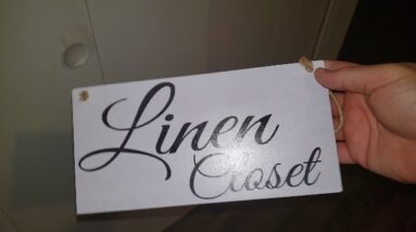 LABELED - Review of  Linen Closet wood and twine sign Review Unboxing Meijiafei Demo Test