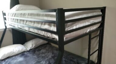 2 SIZES!!!  - Review of  Metal Bunk Bed twin Over Full Beds Review Unboxing ikalido Demo Test