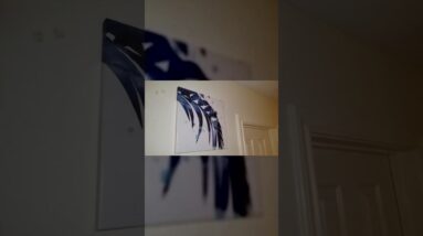 EXPAND - Review of Blue Palm Leaf Canvas Wall Art Review Unboxing TAR TAR STUDIO Demo Test