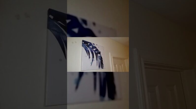 EXPAND - Review of Blue Palm Leaf Canvas Wall Art Review Unboxing TAR TAR STUDIO Demo Test