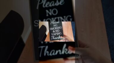 1/4 INCH - Review of  Please No Smoking Vaping, Rules Sign Review Unboxing Honey Dew Gifts Demo Test