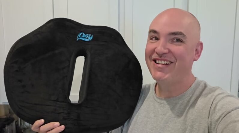 FAST-INFLATE SUPPORTIVE? Ouss Premium Memory Foam Seat Cushion Review Unboxing Demo Test