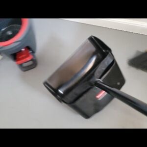WHEELS - Review of Rubbermaid Commercial Products Dustpan Review Unboxing Rubbermaid Demo Test