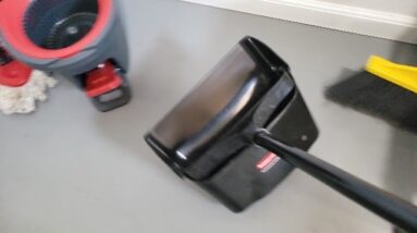 WHEELS - Review of Rubbermaid Commercial Products Dustpan Review Unboxing Rubbermaid Demo Test