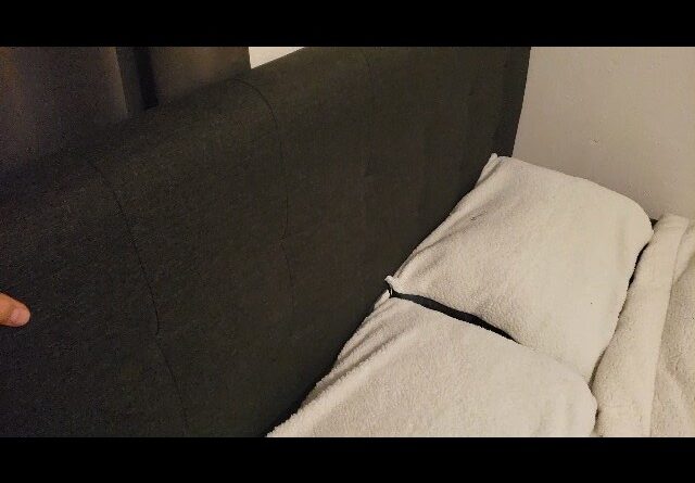 1 INCH - Review of Tuffted Apolstered  Headboard Review Unboxing Flash Furniture Demo Test