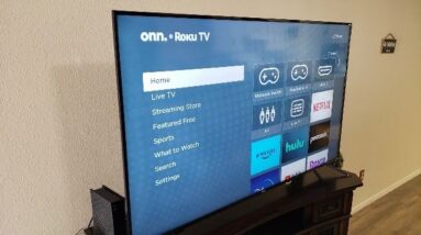 EVERY APP - Review of ONN 50-Inch 4K UHD Tv Review Unboxing ONN Demo Test