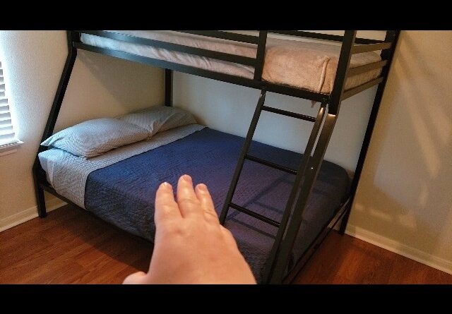 SLEEP 3 - Review of  Metal Bunk Bed, Black Twin over Full Review Unboxing DHP Demo Test
