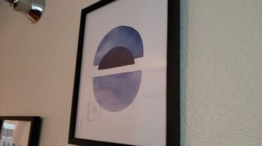 ON POINT - Review of Abstract Blue Wall Art Prints Set of 4 Review Unboxing HAUS AND HUES Demo Test