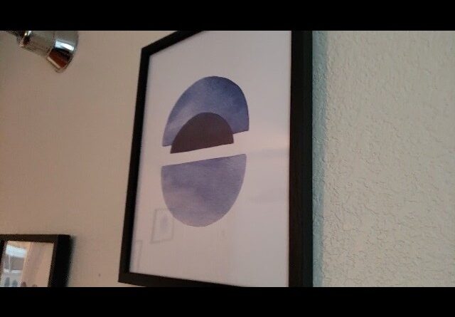 ON POINT - Review of Abstract Blue Wall Art Prints Set of 4 Review Unboxing HAUS AND HUES Demo Test