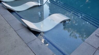 PURE LUXURY - Review of Aqua Outdoors inPool Chaise Lounger Review Unboxing Aqua Chairs Demo Test