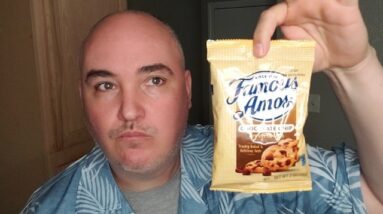 CRUNCHY - Review famous amos BiteSize chocolate chip cookies Review Unboxing Bussin Boxes Demo Test