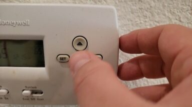 SIMPLE - EASY - Review of Honeywell TH4 Programmable Thermostat Review Unboxing Honeywell Demo Test