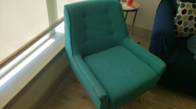 FIRM SOFT - Review of Blue Accent Chair Review Unboxing Linon Demo Test