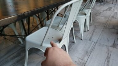 300lb WONDERS - Nazhura Outdoor Stackable Trolix style chair Review Unboxing Nazhura Demo Test