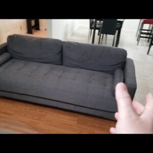 SOFT FIRM - Review of Grey Modern Elevated Sofa Review Unboxing Hawthorne Collections Demo Test