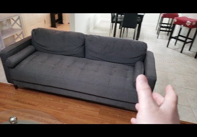 SOFT FIRM - Review of Grey Modern Elevated Sofa Review Unboxing Hawthorne Collections Demo Test