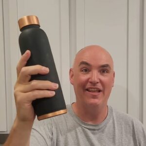STOPS-LEAKS CLEAN-TASTE? AgainNatural Pure Copper Water Bottle 34 oz Leak Proof Review Unboxing