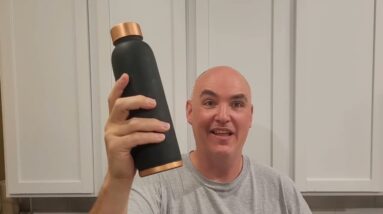 STOPS-LEAKS CLEAN-TASTE? AgainNatural Pure Copper Water Bottle 34 oz Leak Proof Review Unboxing