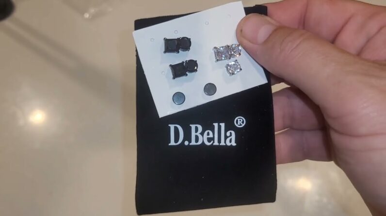 SQUEEZE-TOO-HARD? ? D.Bella Men's Magnetic Stud Earrings Review Unboxing Demo Try-On